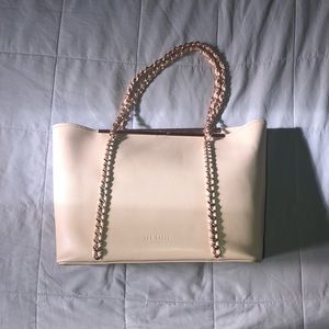 TED BAKER Taupe Chain Shopper Bag